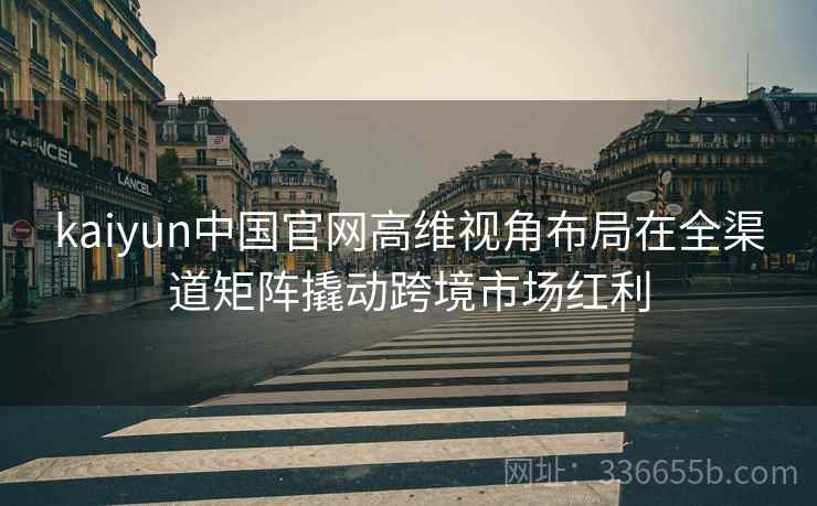 kaiyun中国官网高维视角布局在全渠道矩阵撬动跨境市场红利