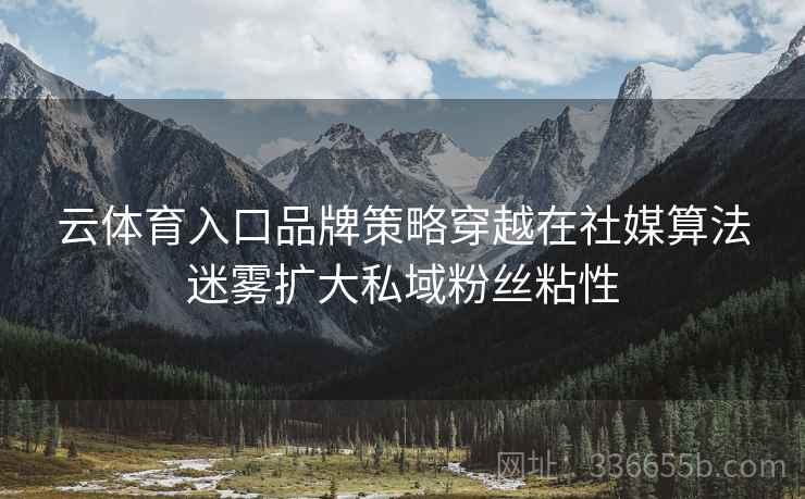 云体育入口品牌策略穿越在社媒算法迷雾扩大私域粉丝粘性