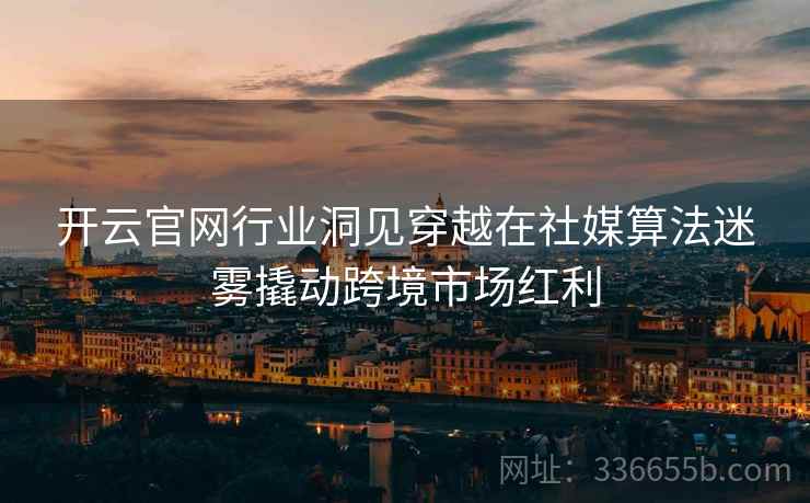 开云官网行业洞见穿越在社媒算法迷雾撬动跨境市场红利