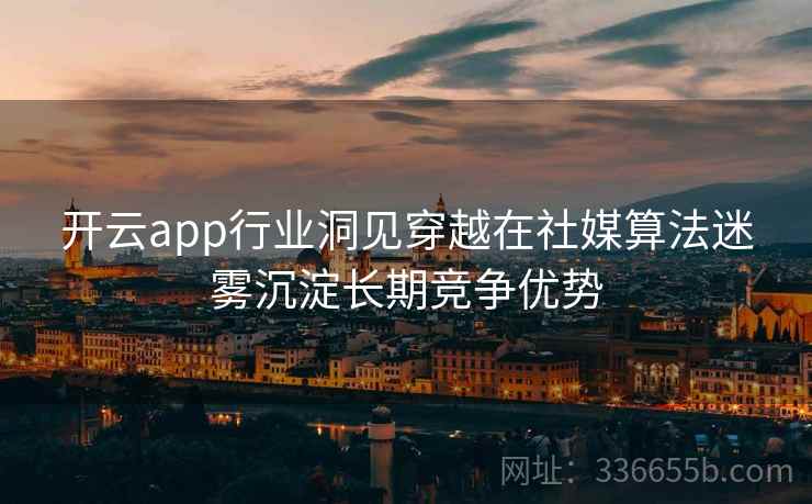 开云app行业洞见穿越在社媒算法迷雾沉淀长期竞争优势