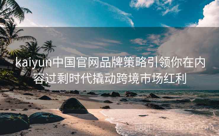 kaiyun中国官网品牌策略引领你在内容过剩时代撬动跨境市场红利